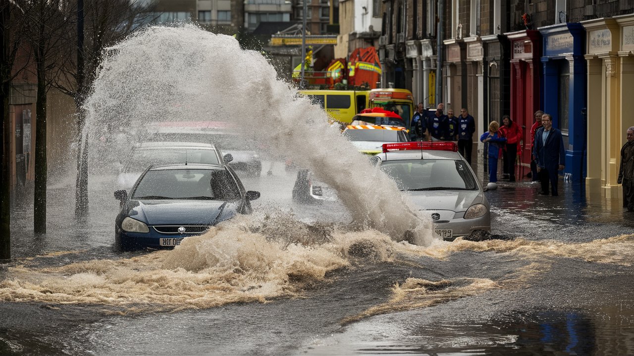 glasgow water main break shettleston road